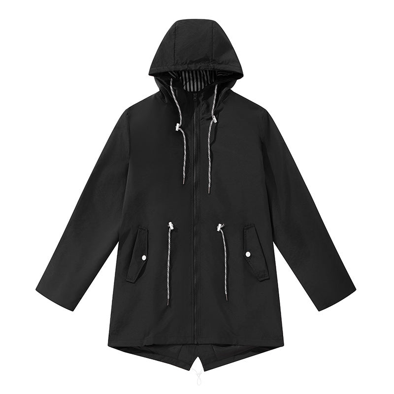 Lightweight Hooded Windbreaker Jacket For Spring And Autumn Outdoors