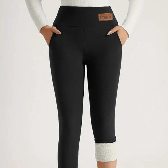 Women's High Waist Fleece Lined Leggings For Winter Comfort