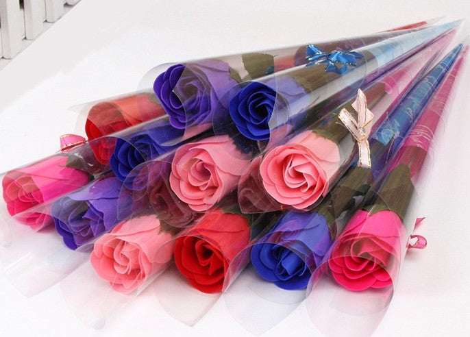 Valentines Day Bouquet Artificial Flower Rose - 12 pcs