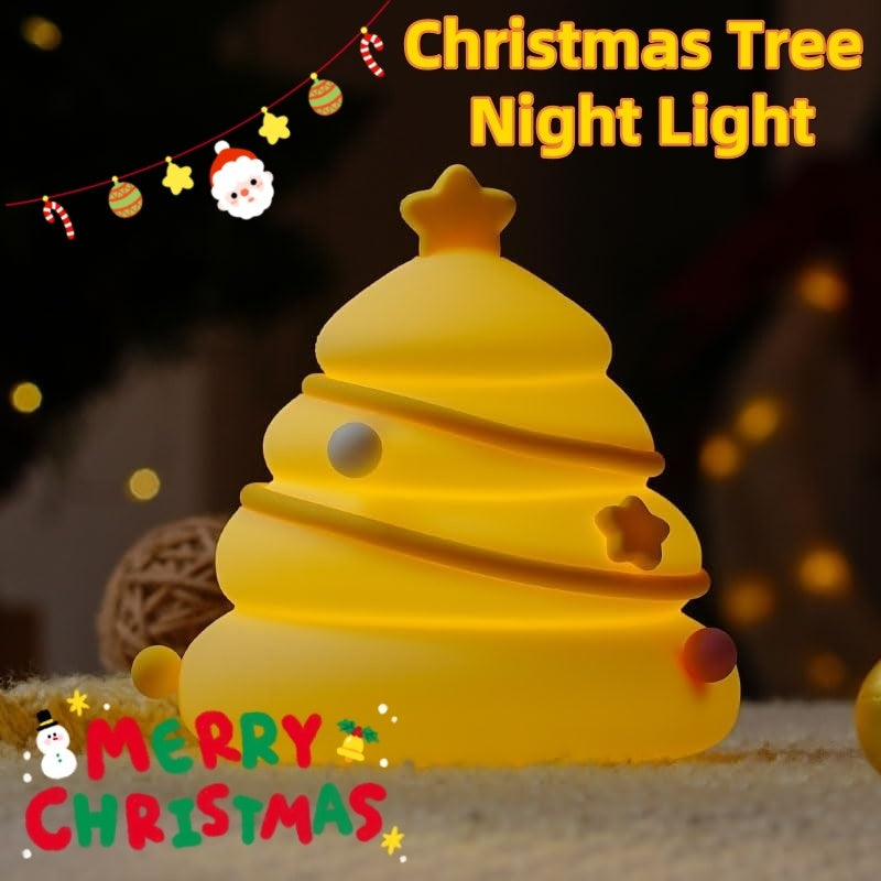 Christmas Tree LED USB Rechargeable Warm Glow Light-Up Night Light in Assorted Styles