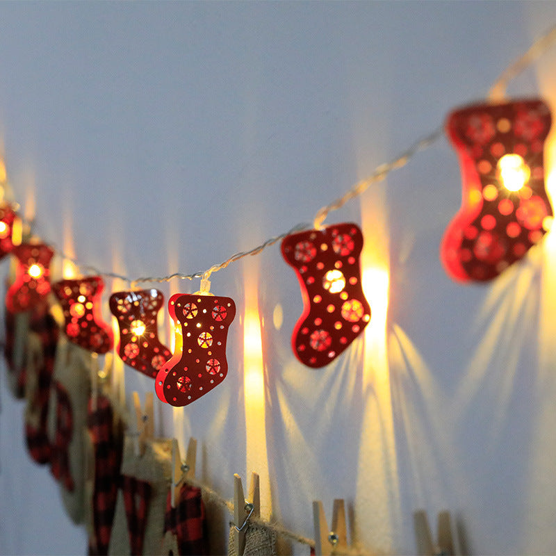 Christmas Themed LED String Lights Hanging Decoration with Christmas Symbols