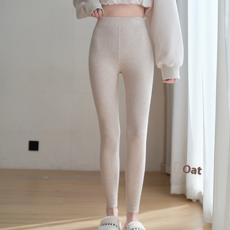 Cotton High Elasticity High Waist Leggings For Everyday Wear