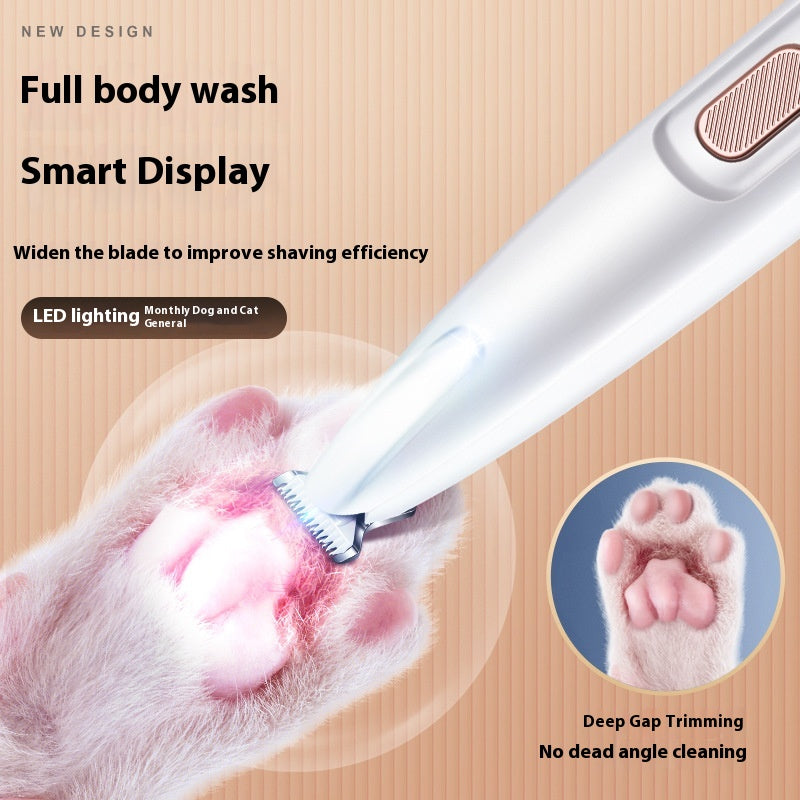Waterproof Dog Paw Trimmer With LED Light And Display