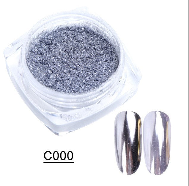 Titanium Mirror Nail Powder Set for False Nails