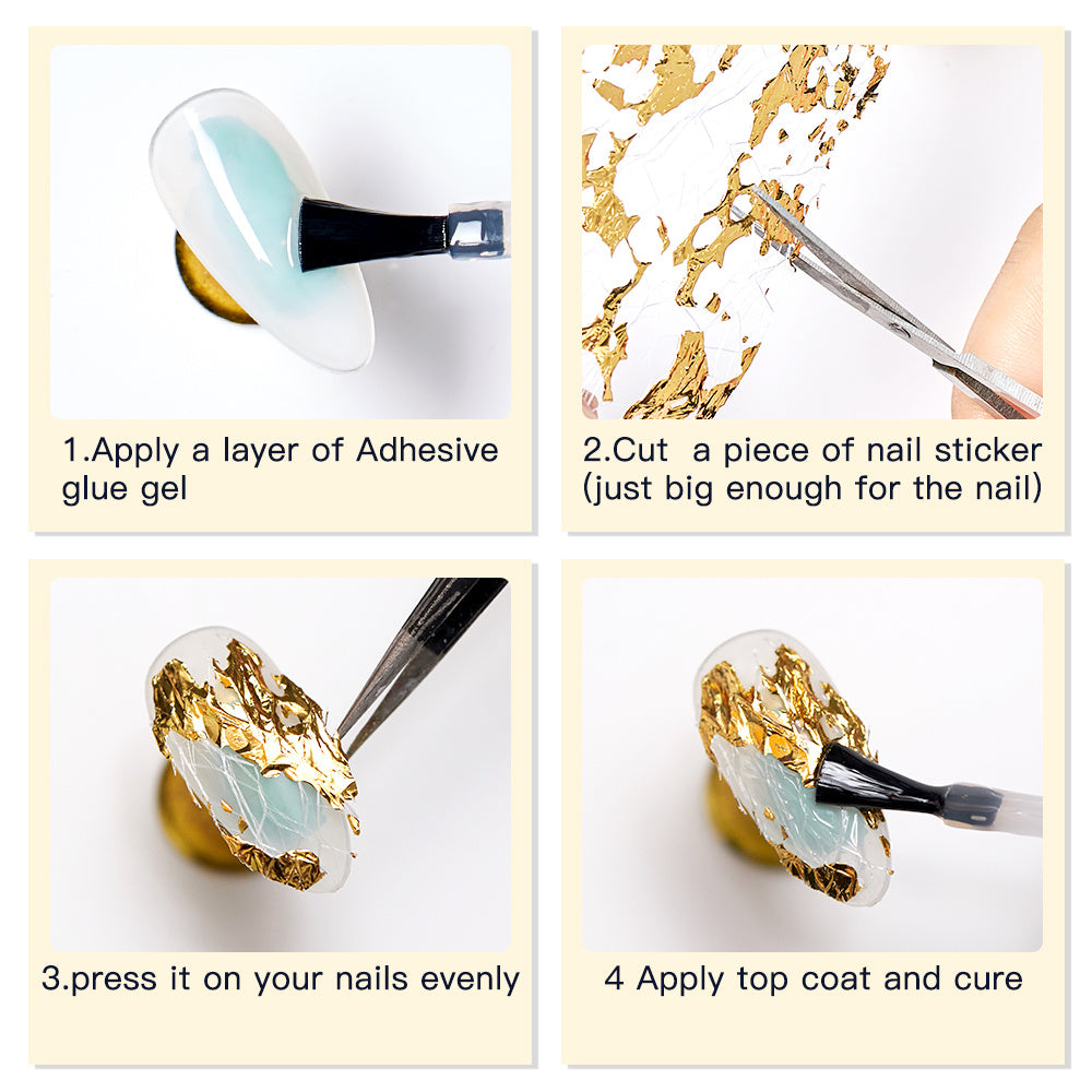 Women's Modern Gold and Silver Foil Paper for Nails