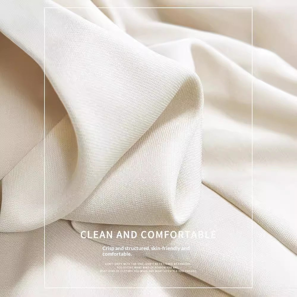 Solid Beige High-waisted Slim Women's Skirt