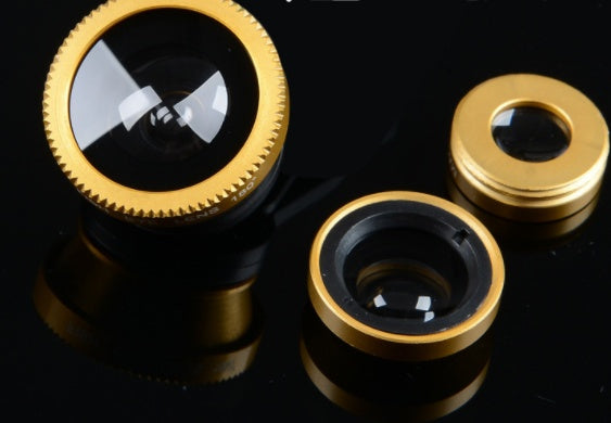 Three?In?One Fisheye Wide?Angle Macro Clip Lens For Smartphones