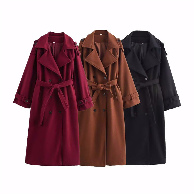 Women's Double-breasted Wool Coat