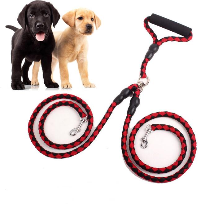 Double Ended Dog Leash Rope For Walking Two Pets