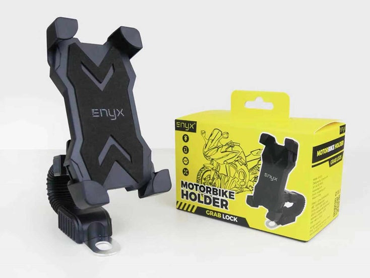 Rear?View Mirror Motorcycle Phone Holder With Flexible Hose Design