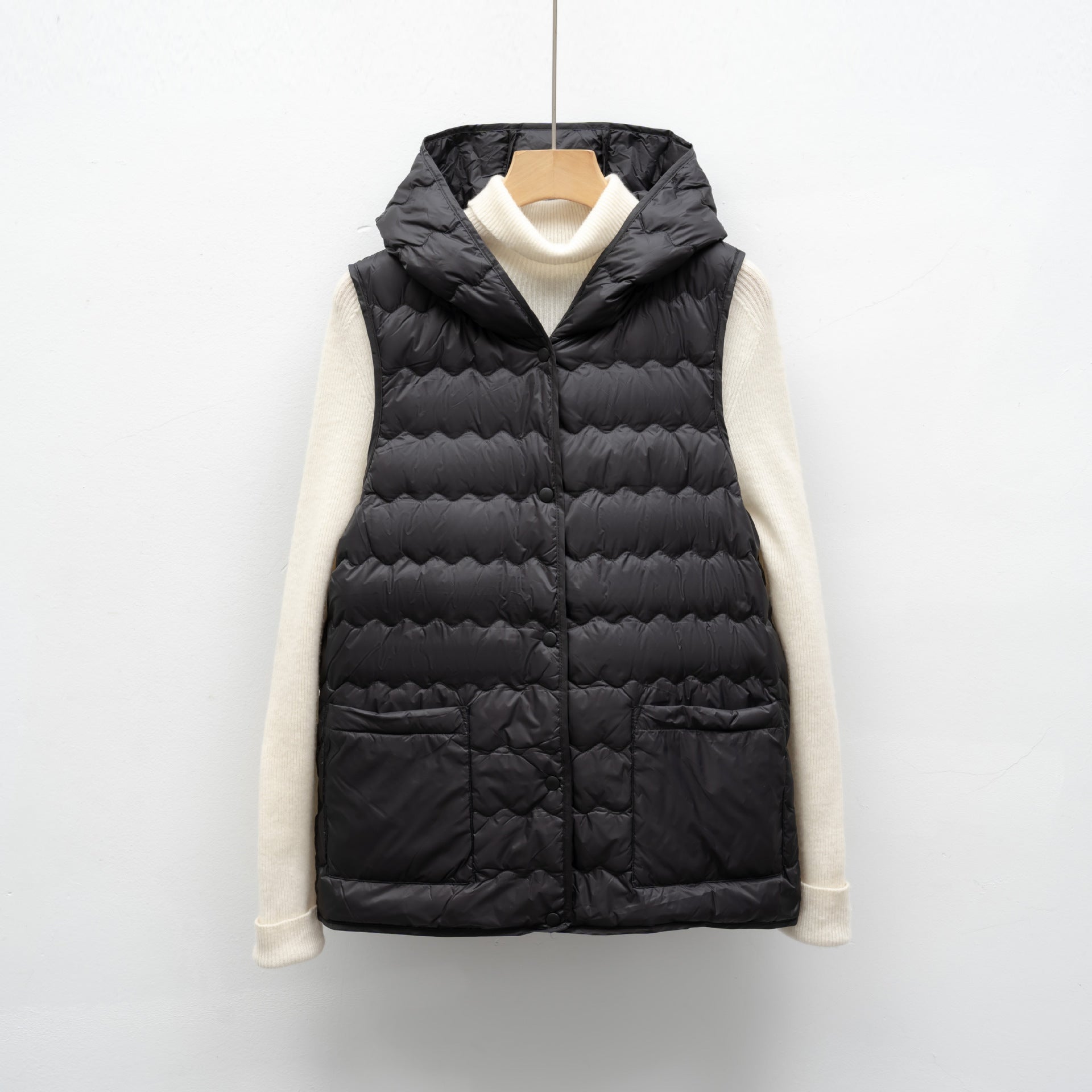 New National Standard Hooded Women's Vest For Autumn And Winter