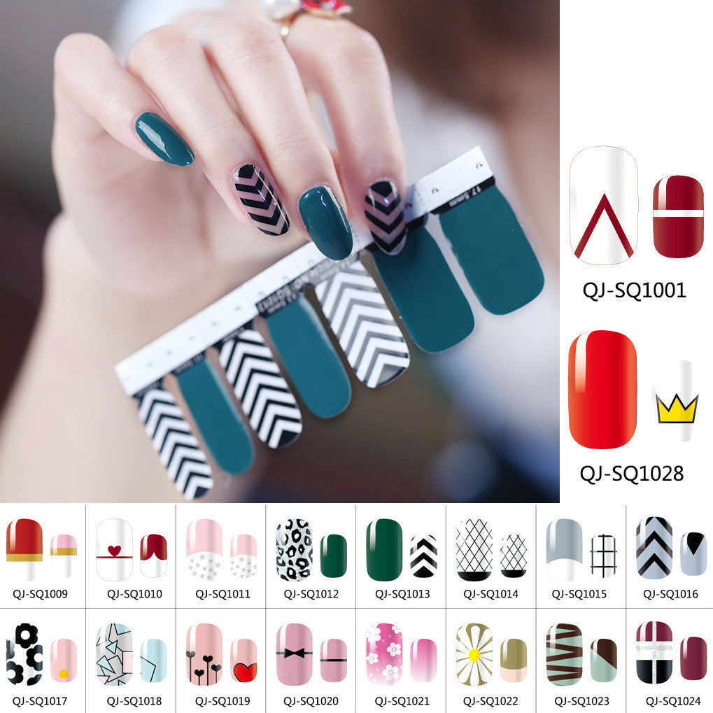 Women's Chevron Accent Nail Sitckers for At Home Manicures