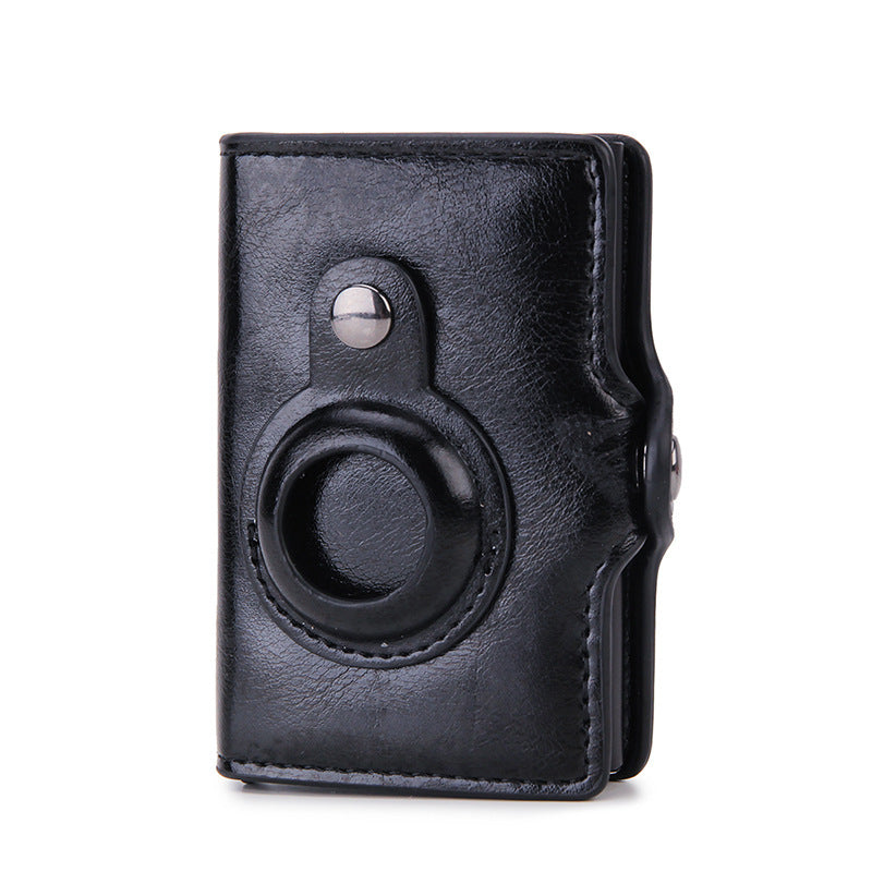Multifunctional PU Leather Airtag Short Card Holder Wallet
