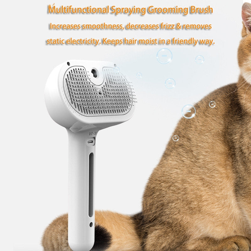 Self Cleaning Pet Comb With Built In Mist Humidifier