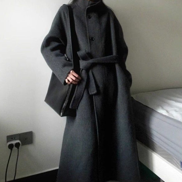 Women's New Wool Coat Petite Korean Mid-length