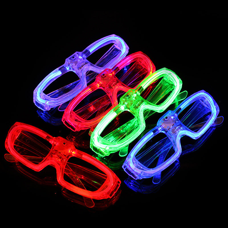 Light-Up Glowing LED Plastic Glasses for Party Favors and Photo Booth Props