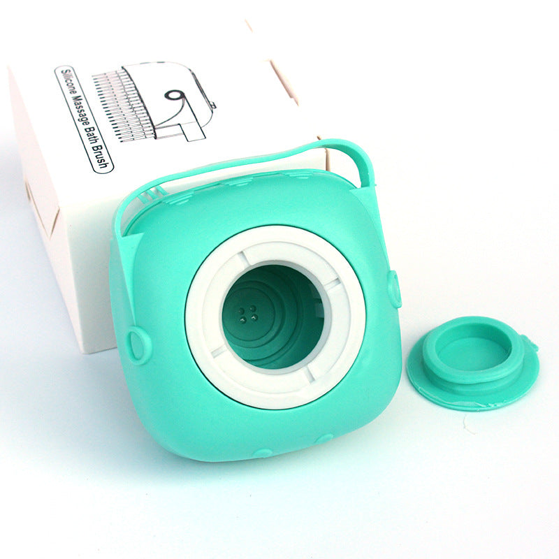 Silicone Dog Bath Massage Gloves With Shampoo Dispenser