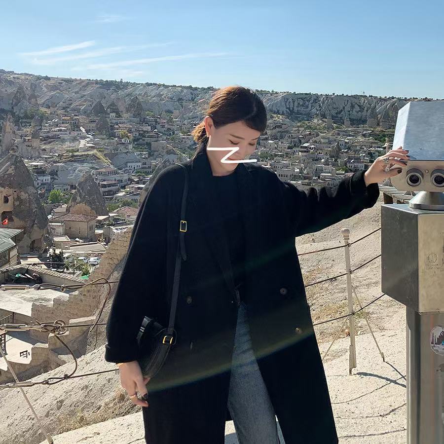 Women's Mid-length Simple Fashion Korean Style Loose Woolen Coat