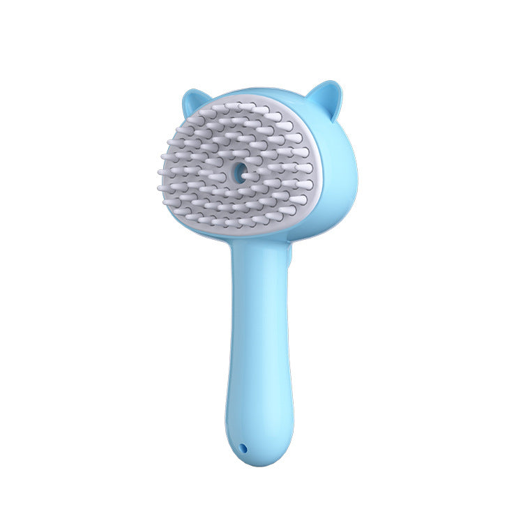 Rechargeable Mist Cat Grooming Brush With Self Cleaning Design