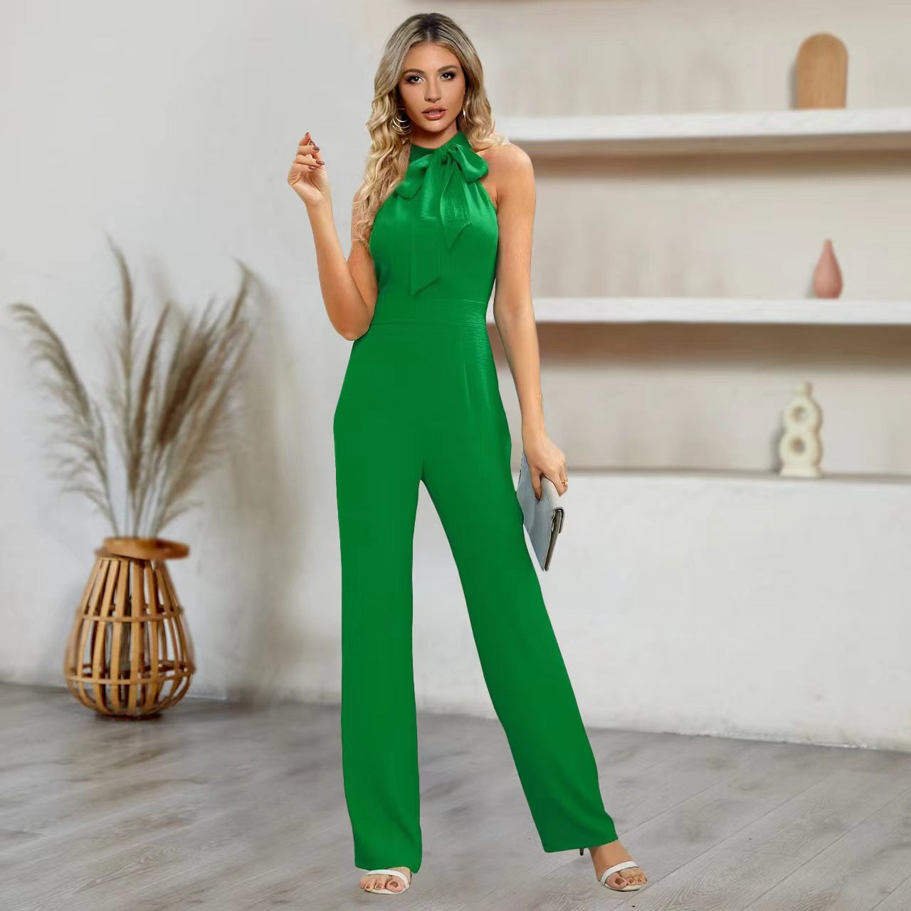 Intelligent-style Women's Polyester Jumpsuit