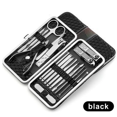 All In One Nail Manicure Kit with Included Case-Black-Theone Apparel