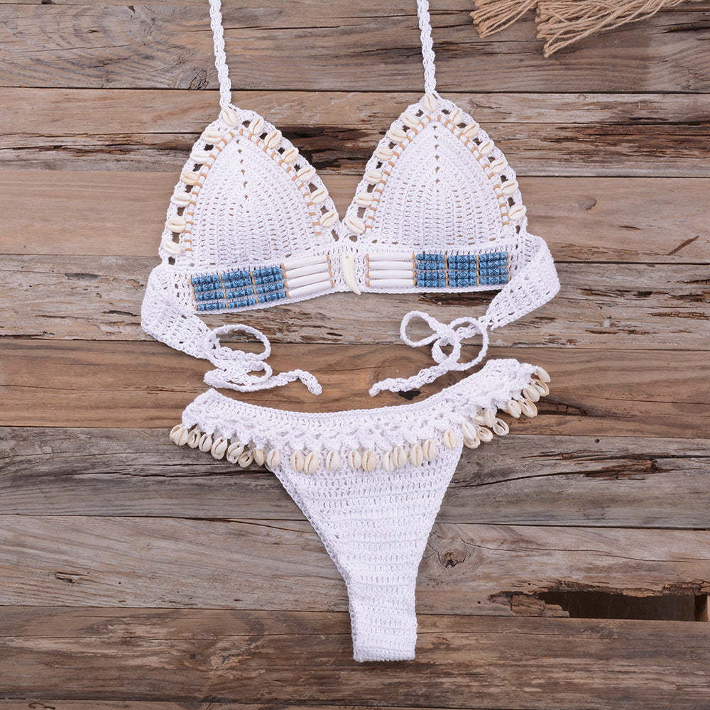 Beach Vacation Split Swimsuit for Effortless Summer Escape-White-Theone Apparel