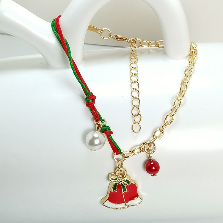Christmas Chain & Rope Charm & Bead-Accent Bracelet in Assorted Styles-Bell-Theone Apparel