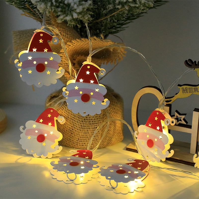 Christmas Themed LED String Lights Hanging Decoration with Christmas Symbols-Bearded Old Man-Theone Apparel