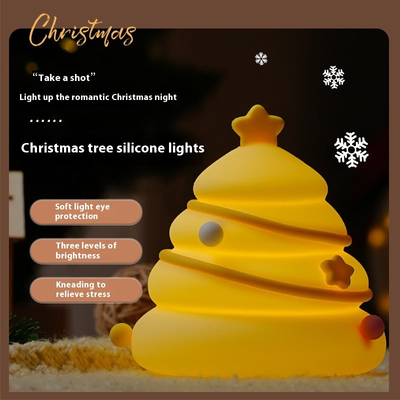 Christmas Tree LED USB Rechargeable Warm Glow Light-Up Night Light in Assorted Styles-Theone Apparel