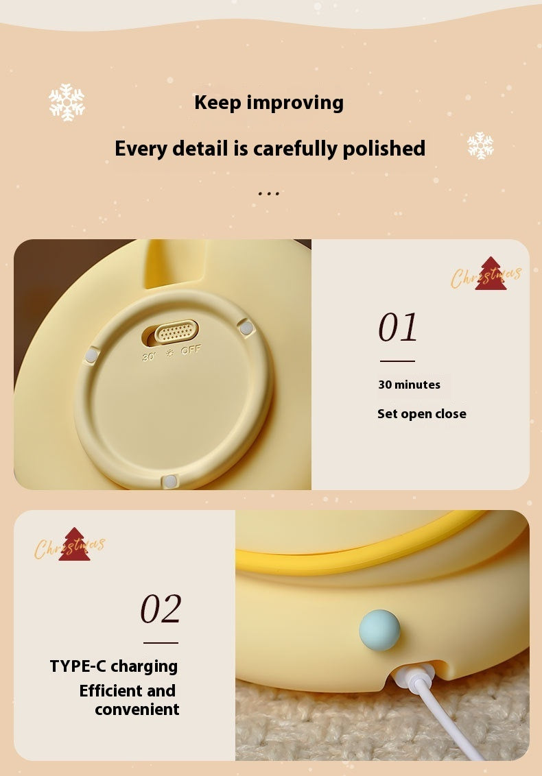 Christmas Tree LED USB Rechargeable Warm Glow Light-Up Night Light in Assorted Styles-Theone Apparel