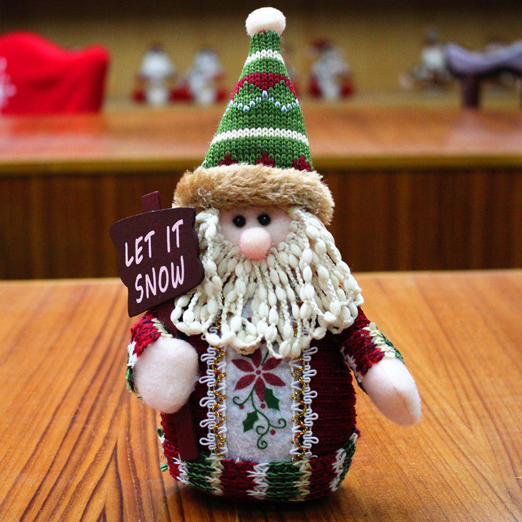 Cute Rustic Santa Claus, Reindeer and Snowman Christmas Decorations-Old man (18x13cm)-Theone Apparel