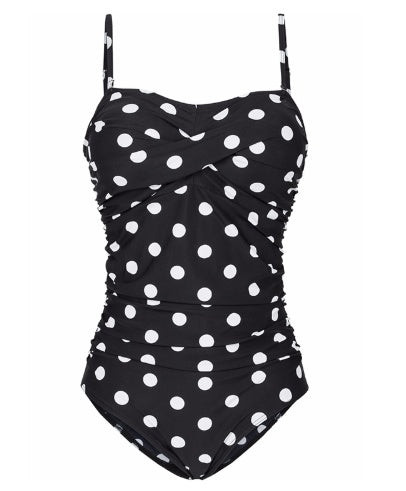 European American Conjoined Plus-Size One-Piece Swimsuit for Elevated Elegance-Theone Apparel