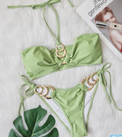 European-Inspired Fashion Bikini for Ladies Summer Beach Days-Green-Theone Apparel