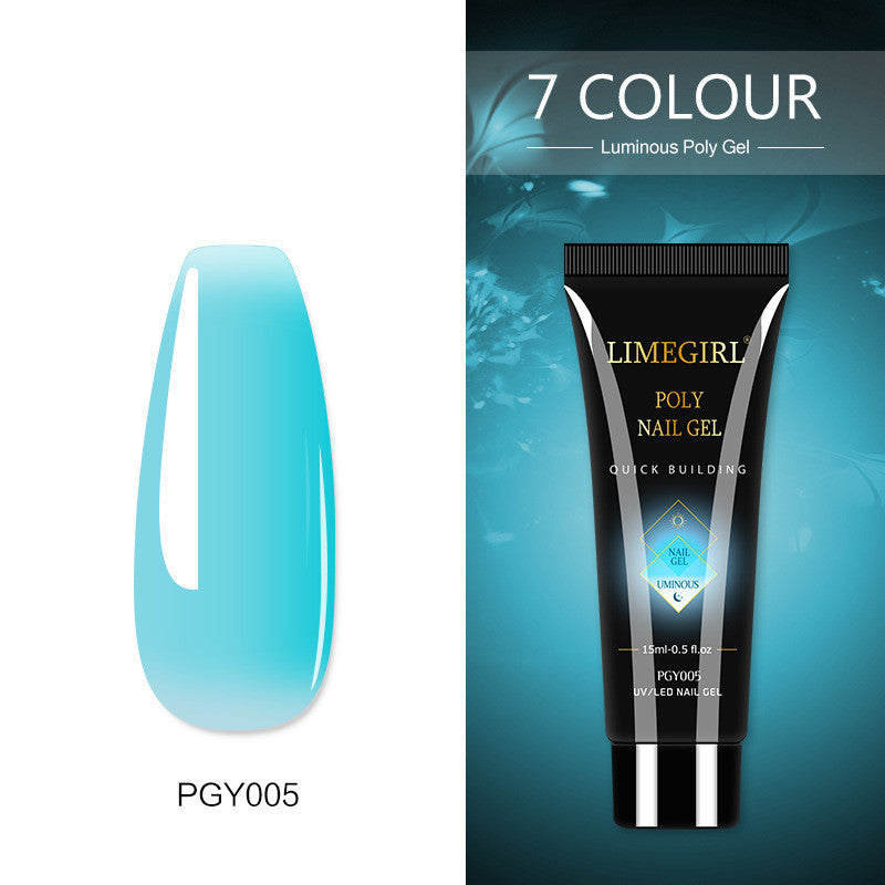 Glittery Multi Colored Poly Nail Gel in Squeeze Bottle-Theone Apparel