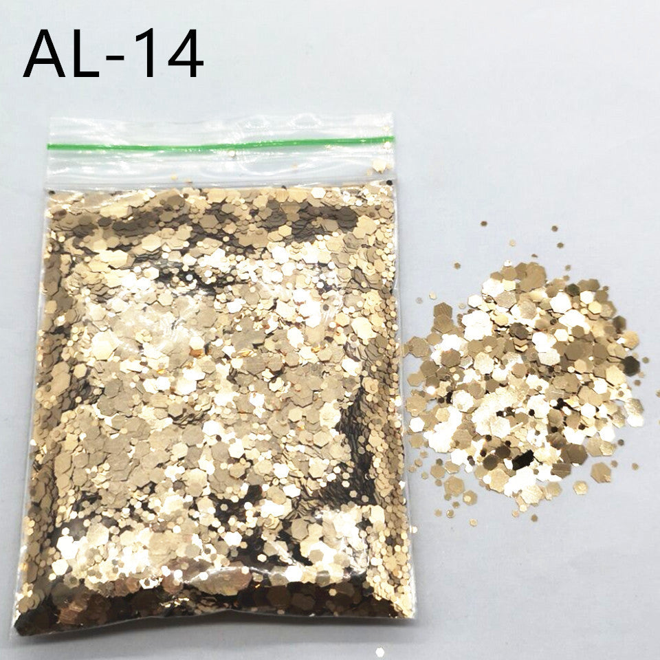 Glittery Sequin Nail Powder for Nail Art and Decoration-AL Champagne-Theone Apparel