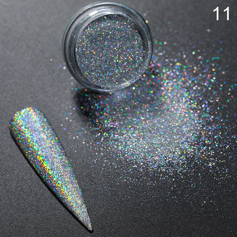 Glittery and Glitzy Nail Powder in Multiple Color Options-Silver-Theone Apparel