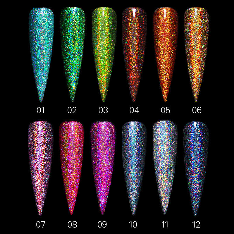 Glittery and Glitzy Nail Powder in Multiple Color Options-Theone Apparel