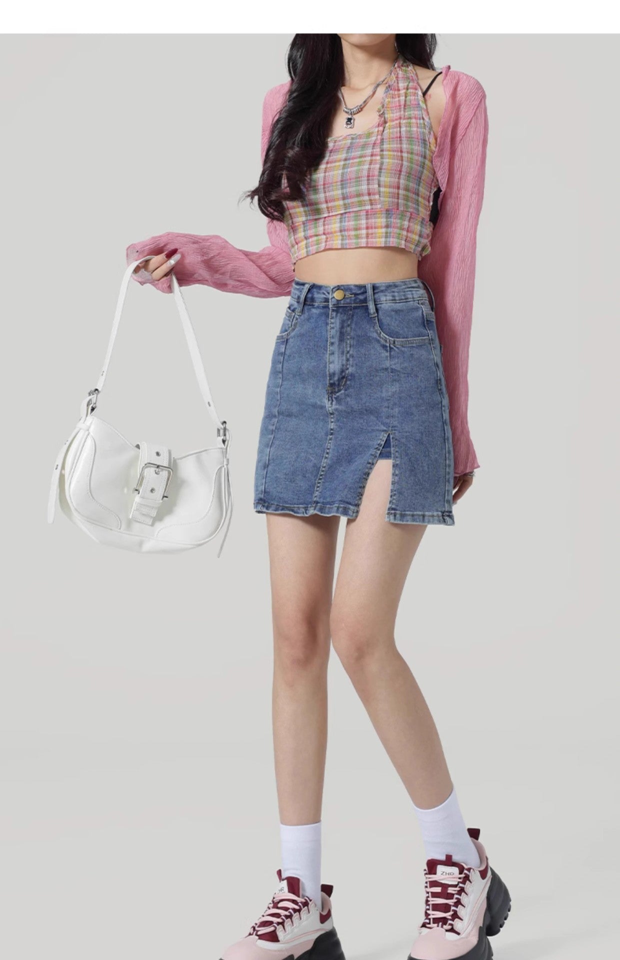 High Waist Denim Slim Skirt For Flattering Everyday Wear-Theone Apparel