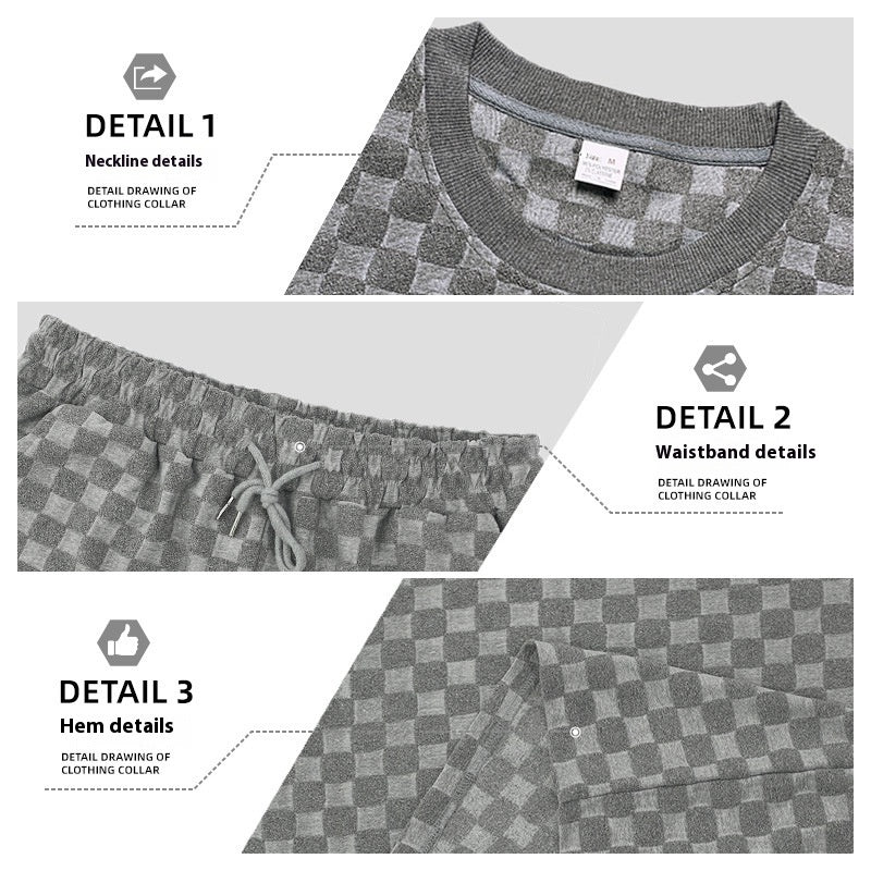 Loose-Fit Checkerboard Plaid Shorts for Casual Active Days-Theone Apparel