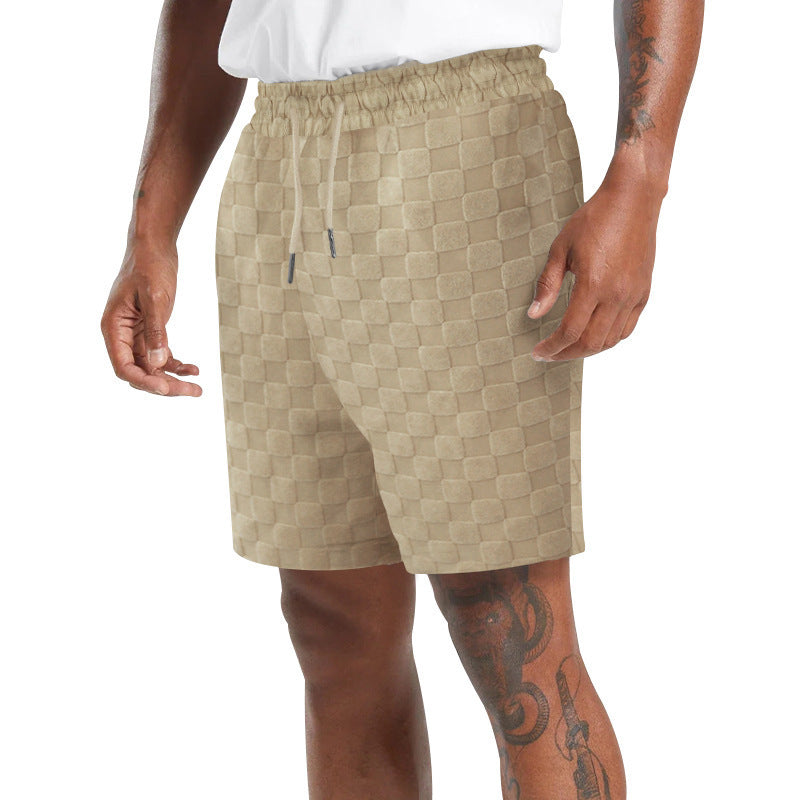 Loose-Fit Checkerboard Plaid Shorts for Casual Active Days-Theone Apparel