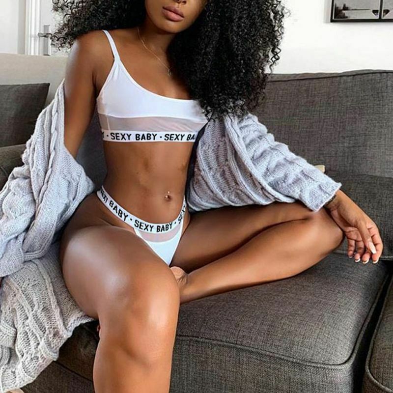 Openwork Letter Split Bikini for Bold Fashion Statement-Theone Apparel