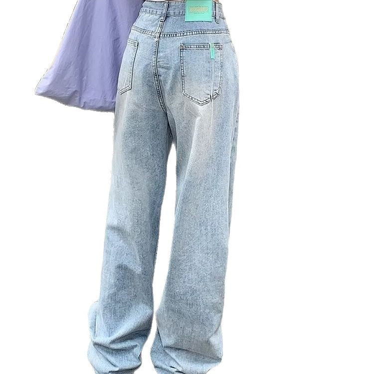 Plus-Size High-Waist Small Flared Jeans with Relaxed Fit-Theone Apparel