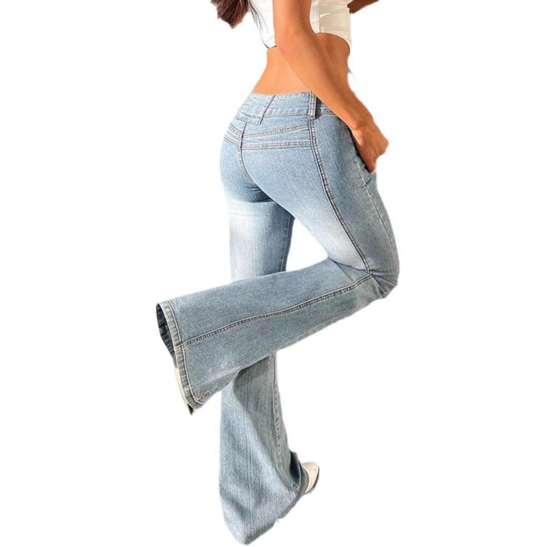 Retro Tight Skinny Jeans with National Fashion Flair-Theone Apparel