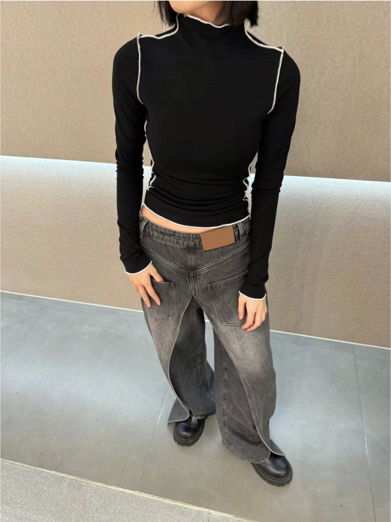 Reversible Distressed Banana Jeans with Vintage Edge-Theone Apparel