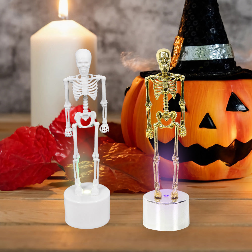 Skeleton Themed False Flame Candle Halloween Decoration-Theone Apparel