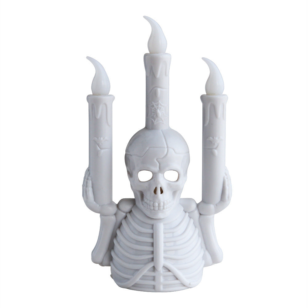 Skeleton Torso with False Candle Flames and Green LEDs-Theone Apparel
