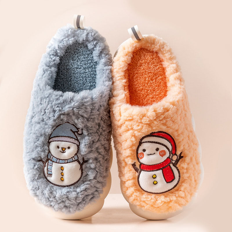 Soft and Fluffy Close Toed House Slippers with Traction Soles-Theone Apparel