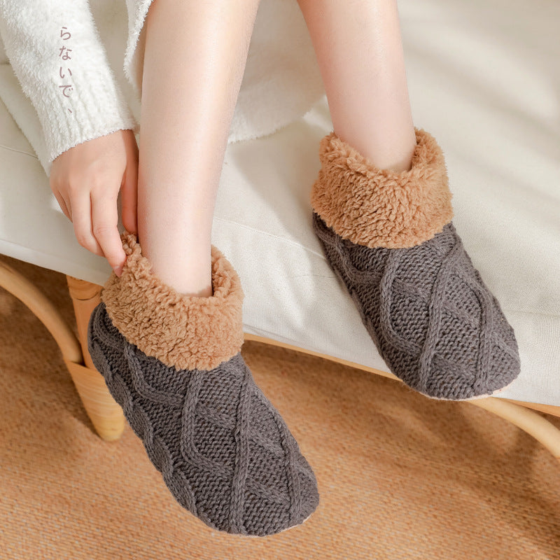 Super Soft Knit Style Slip On House Slippers in Various Colors-Theone Apparel