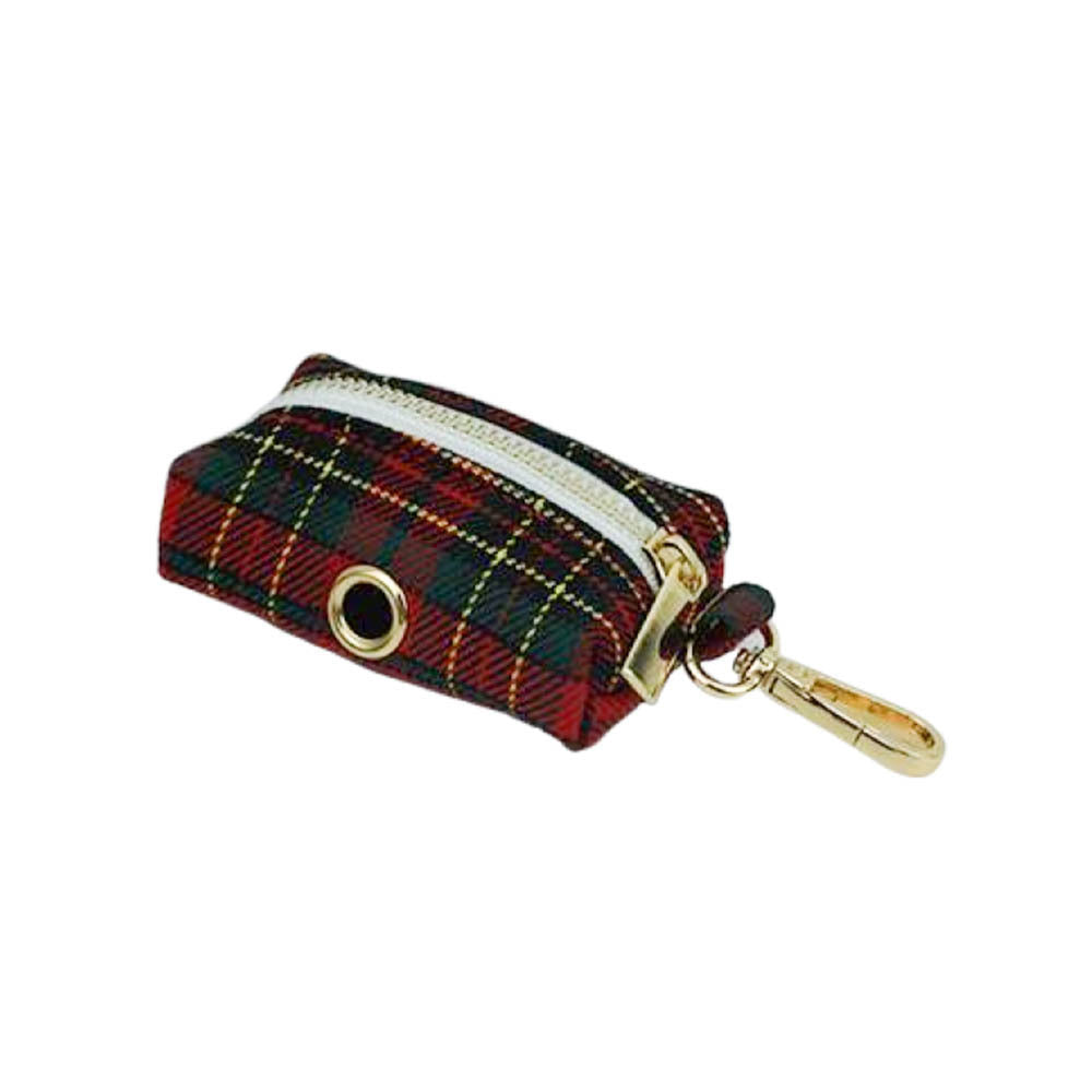 Tartan Plaid Christmas Holiday Bow Dog Leash Collar Harness-Theone Apparel