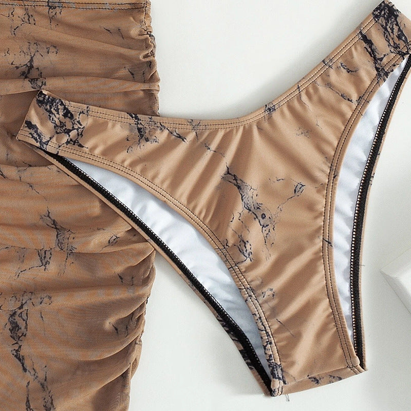 Three-Piece Split Bikini Suit for Versatile Beach Looks-Theone Apparel